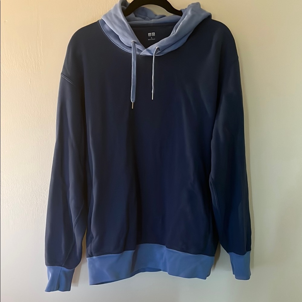 Uniqlo Blue Hoodie Sweatshirt Casual Pullover